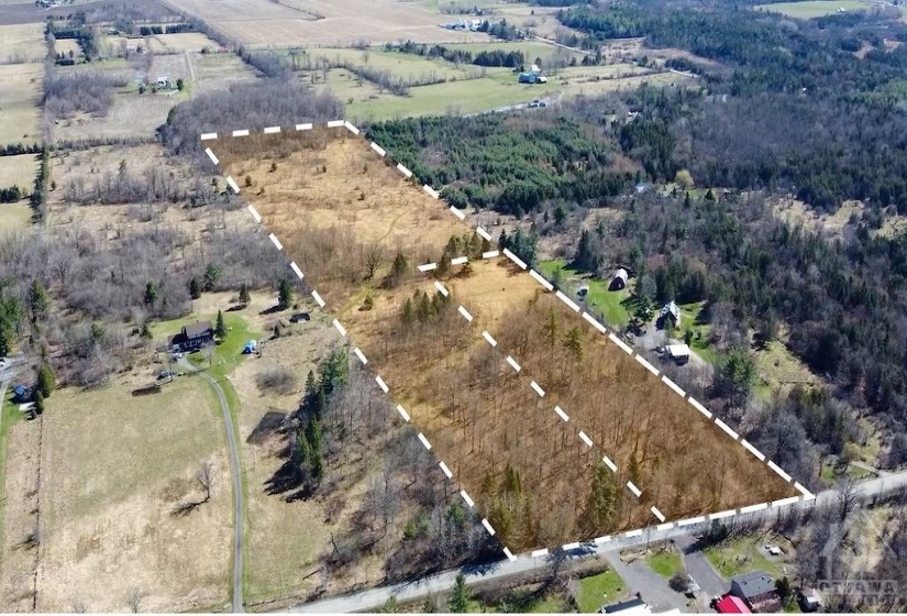 The smaller lot on right side is the 4.25 Acre and the bigger one is 21.25 Acre and also available for sale