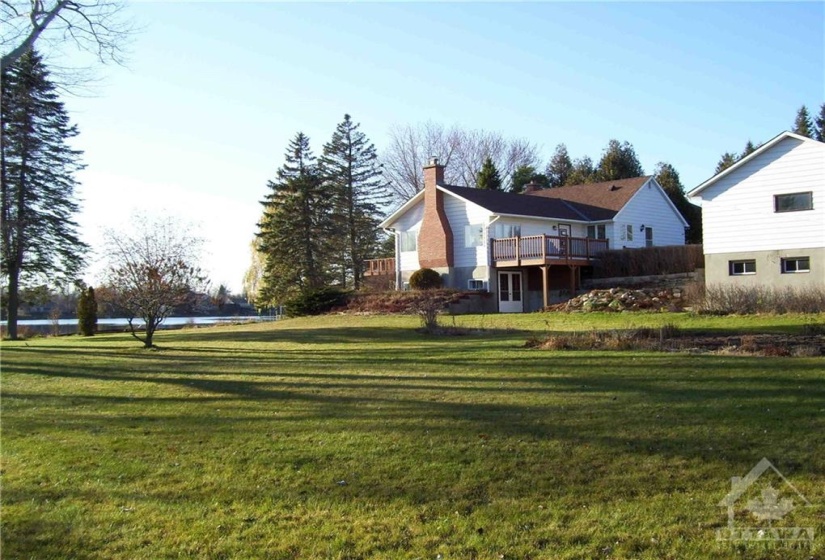 south side of house and garage