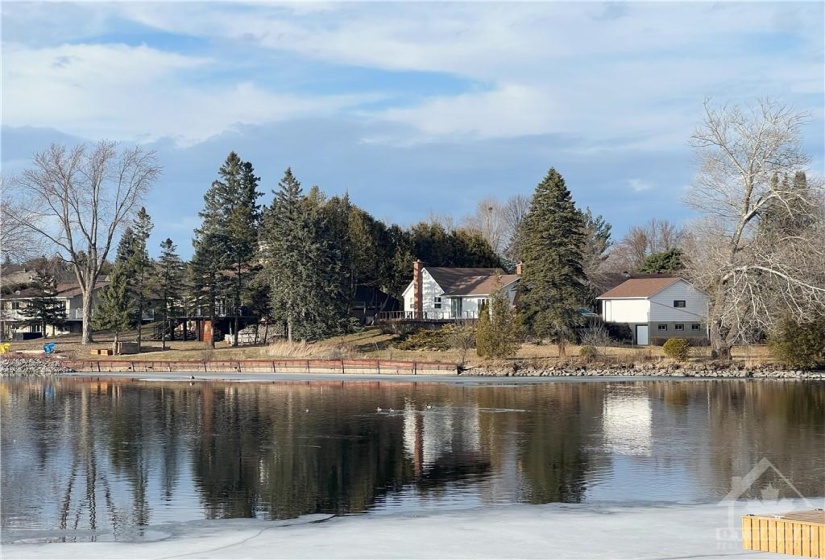 View from across the river