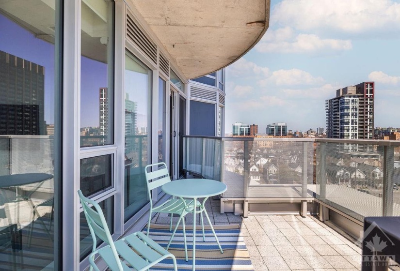 Unit's private terrace looking towards queensway.