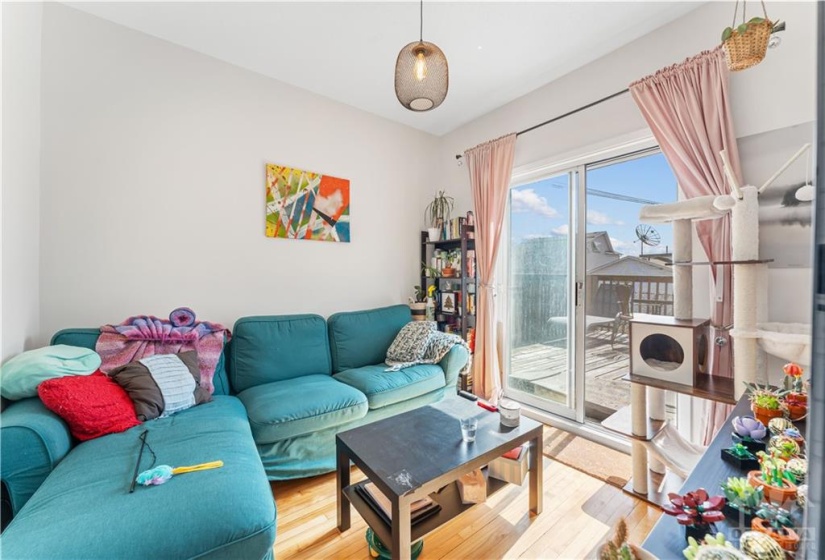 Unit 2 - front balcony & a spacious & sunny back terrace!