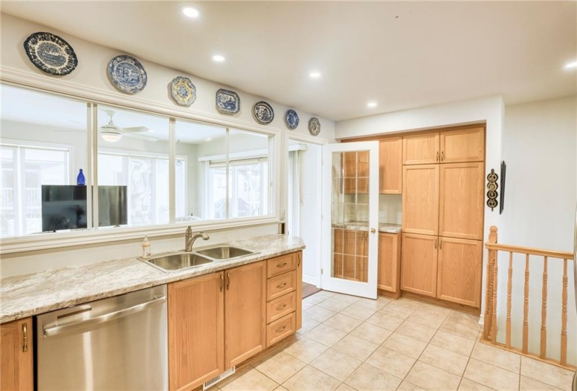 View to pantry + sunroom entry ...